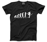 HotScamp Evolution of The King Men's Unisex T-Shirt (UK, Alpha, XL, Regular, Regular, Black)