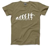 HotScamp Evolution of The Silly Walks Men's Unisex T-Shirt - Khaki Medium