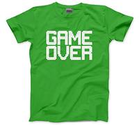 HotScamp Game Over - Kids T-Shirt - Gaming Gamer Console 7-8 Years Green