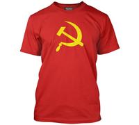 HotScamp Hammer and Sickle CCCP Soviets Men's Unisex T-Shirt - red X-Large