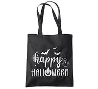 HotScamp Happy Halloween - Tote Shopping Bag - Funny Party Trick or Treat Hocus Pocus One size black