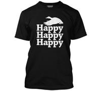 Happy Happy Happy Duck Men's Unisex T-Shirt - Black Large