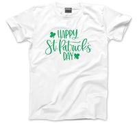HotScamp Happy St Patricks Day - Kids T-Shirt - St Patricks Irish Paddys Day Ireland (UK, Age, 12 Years, 13 Years, Regular, White)