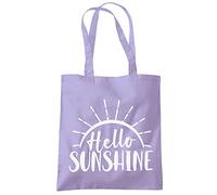 HotScamp Hello Sunshine - Tote Shopping Bag - Cute Happy Summer One size lavender purple