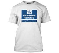 HotScamp HM Prison Service Overnight Release Program Men's Unisex T-Shirt - White XXX-Large