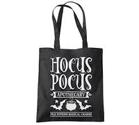 HotScamp Hocus Pocus Apothecary - Tote Shopping Bag - Halloween Horror Spooky Trick or Treat One size black