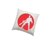 HotScamp Horror Movie Cushion Cover - Evil Dead Scatter Cushion Home Accessory Pillow Bedroom Supernatural Horror Film Chainsaw Army - Natural Canvas 50x50cm
