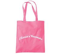 HotScamp I Carried a Watermelon Retro Movie - Tote Shopping Bag - Cinema 90s 80s Nostalgia One size pink