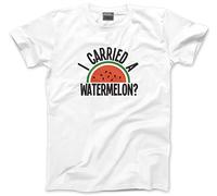 HotScamp I Carried a Watermelon - Unisex T-Shirt - Retro Movie Dancing L White
