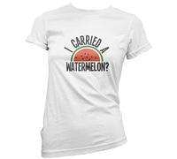 HotScamp I Carried a Watermelon - Womens T-Shirt - Retro Movie Dancing 14 White