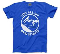 HotScamp I Fail at My Stunts Ski Skiing Kids T-Shirt - Blue