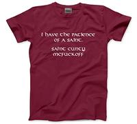 HotScamp I Have The Patience of a Saint - Mens Unisex T-Shirt - Funny Rude Offensive XL Maroon