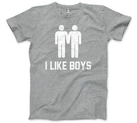 HotScamp I Like Boys Men's Unisex T-Shirt - Heather Grey X-Small