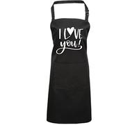 HotScamp I Love You - Apron - Chef Cook Baker - Valentine's Day Love Heart One size black