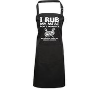HotScamp I Rub My Meat for 2 Minutes Apron - BBQ Chef Cooking