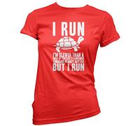 HotScamp I Run Slow Turtle Funny Running Women's T-Shirt - red 14