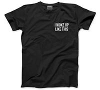 HotScamp I Woke Up Like This Pocket Design Men's Unisex T-Shirt - Black X-Large