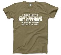 HotScamp I Would Like to Apologize to Anyone I Have NOT Offended Men's Unisex T-Shirt - Khaki XX-Large