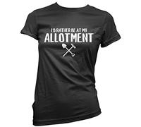 I'd Rather Be at My Allotment - Womens T-Shirt - Funny Gardener Shed Love My Garden 10 Black