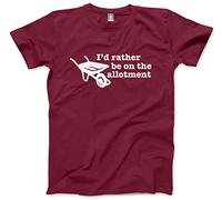 HotScamp I'd Rather Be On The Allotment Men's Unisex T-Shirt - Maroon Medium