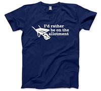 HotScamp I'd Rather Be On The Allotment Men's Unisex T-Shirt - Navy Large