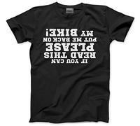 HotScamp If You Can Read This Please Put Me Back on My Bike - Cyclist Biker - Mens Unisex T-Shirt