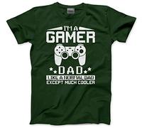 HotScamp I'm a Gamer Dad Computer Game Gaming Men's Unisex T-Shirt - Bottle Green XX-Large
