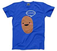 HotScamp I'm A Potato - Kids T-Shirt - Funny Vegetable Food 7-8 Years Blue