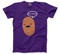 HotScamp I'm A Potato - Kids T-Shirt - Funny Vegetable Food 9-11 Years Purple