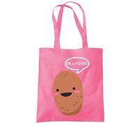 HotScamp I'm A Potato - Tote Shopping Bag - Funny Vegetable Food One size pink
