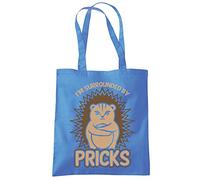 HotScamp I'm Surrounded By Pricks - Tote Shopping Bag - Funny Go Away One size cornflower blue