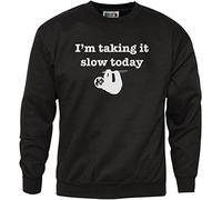 HotScamp I'm Taking It Slow Today Men's Sweatshirt - Black Large