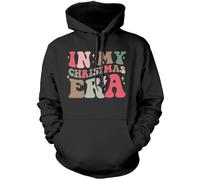 HotScamp In My Christmas Era - Funny Retro Xmas Unisex Hoodie for Kids, Teens and Adults - Christmas Jumper Clothing Swift Tour Vibe - M Black