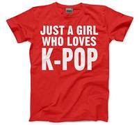 HotScamp Just a Girl Who Loves K-Pop Kids T-Shirt - red 7-8 Years