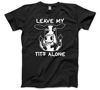 HotScamp Leave My Tits Alone Cow Men's Unisex T-Shirt - Black Large