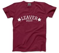 HotScamp Leaver 2025 - Unisex Kids Teens and Adults T-Shirt - Class of Leaving School Gift Good Luck S Maroon