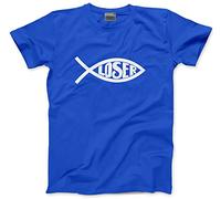 HotScamp Loser Darwin Fish Men's Unisex T-Shirt - Blue XX-Large