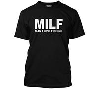 HotScamp Man I Love Fishing Men's Unisex T-Shirt - Black XX-Large