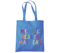 HotScamp Mental Health Matters Rainbow - Tote Shopping Bag - Inspirational Anxiety Positiveness One size cornflower blue