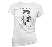 HotScamp Migration is not a Crime Banksy Women's T-Shirt - White 16