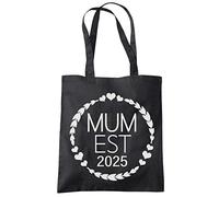 HotScamp Mum EST. 2025 - Mother Established Mama Mummy Tote Shopping Bag - Mother Mama One size black