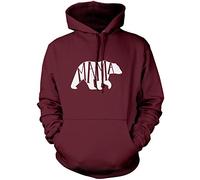 HotScamp Mum Hoodie Mama Bear - Mummy Mum Mamma Mothers Day Birthday Christmas lovely Women's Hoody Hooded Sweatshirt - M maroon