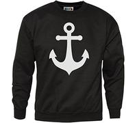 HotScamp Nautical Anchor Men's Sweatshirt - Black XX-Large