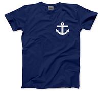 HotScamp Nautical Anchor Pocket Logo Men's Unisex T-Shirt - Navy X-Large