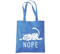 HotScamp Nope Cat - Tote Shopping Bag - Pet Lazy Sloth One size cornflower blue