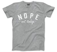 HotScamp Nope Not Today Men's Unisex T-Shirt - Heather Grey Medium
