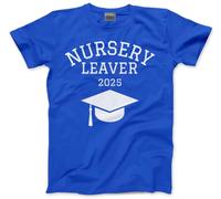 HotScamp Nursery Leaver 2025 - Kids T-Shirt - Class of Leaving Preschool Gift Good Luck 5-6 Years Blue
