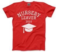 HotScamp Nursery Leaver 2025 - Kids T-Shirt - Class of Leaving Preschool Gift Good Luck 5-6 Years red