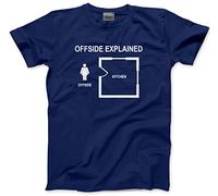 HotScamp Offside Explained Funny Football Men's Unisex T-Shirt - Navy Small