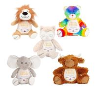 HotScamp Personalised Diwali Cuddly Toy with Happy Diwali Design - Custom Name Soft Plush for Kids Boys Girls Children Babies Festival of Lights - White Bunny